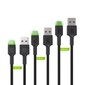 Green Cell USB-C kaabli komplekt 3x QC 3.0 0.3 m 1.2 m 2 m hind ja info | Mobiiltelefonide kaablid | kaup24.ee