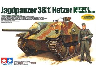 Tamiya - Jagdpanzer 38(t) Hetzer Mittlere Produktion, Scale:1/35, 35285 hind ja info | Klotsid ja konstruktorid | kaup24.ee