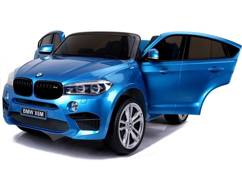 Elektriline maastur BMW X6M, värvitud sinine цена и информация | Laste elektriautod | kaup24.ee