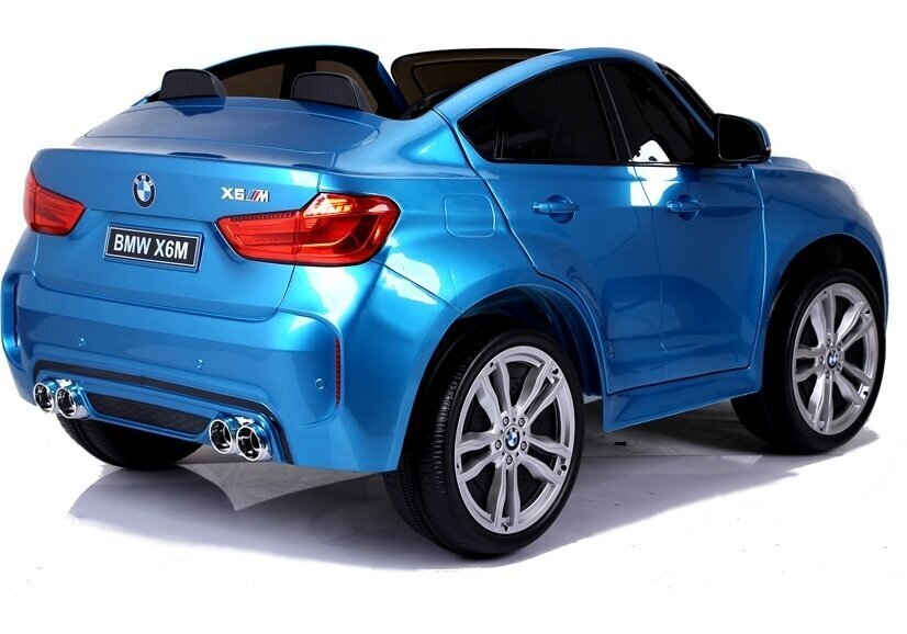 Elektriline maastur BMW X6M, värvitud sinine цена и информация | Laste elektriautod | kaup24.ee
