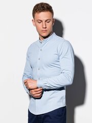 рубашка с длинными рукавами k542 - синяя цена и информация | Мужские рубашки | kaup24.ee