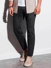 Мужские повседневные брюки чинос Ombre P894, черные цена и информация | Мужские брюки | kaup24.ee
