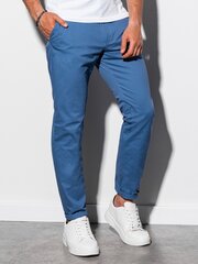 Meeste vabaaja chino püksid Ombre P894, sinine hind ja info | Meeste püksid | kaup24.ee