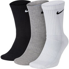 Носки Nike NK Everyday Cush Crew White Black Grey SX7664 964/38-42 цена и информация | Мужские носки | kaup24.ee