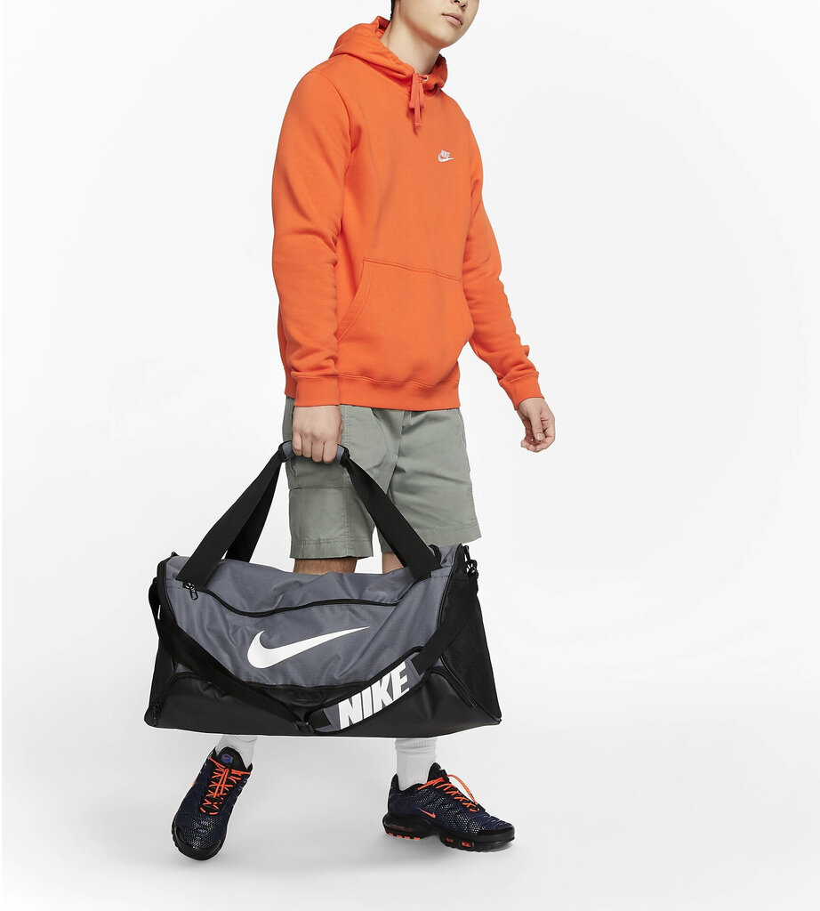 Nike spordikott BRASILIA M DUFF - 9.0 (60L), tumehall-must hind ja info | Naiste käekotid | kaup24.ee