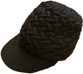 Suur kootud nokaga Rasta Hat-Must цена и информация | Мужские шарфы, шапки, перчатки | kaup24.ee