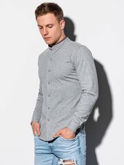 Men's shirt with long sleeves K542 - grey цена и информация | Мужские рубашки | kaup24.ee