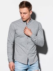 Men's shirt with long sleeves K542 - grey цена и информация | Мужские рубашки | kaup24.ee