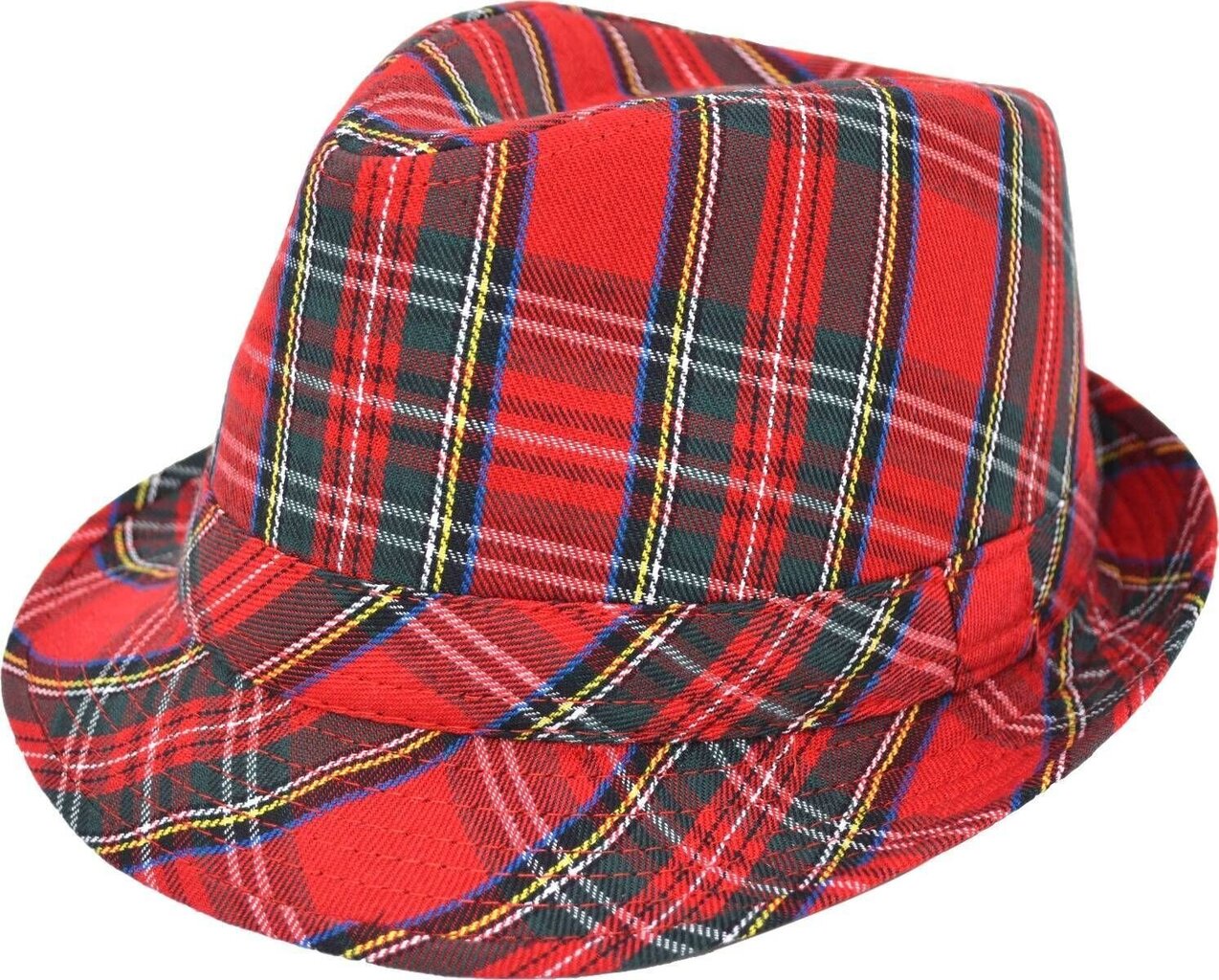 Suvine Trilby Tartan Hat-Punane цена и информация | Meeste sallid, mütsid ja kindad | kaup24.ee