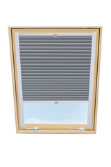 Plisseeritud kardin katuseaknale Velux, 66x118 cm, hall B-308000 hind ja info | Rulood | kaup24.ee