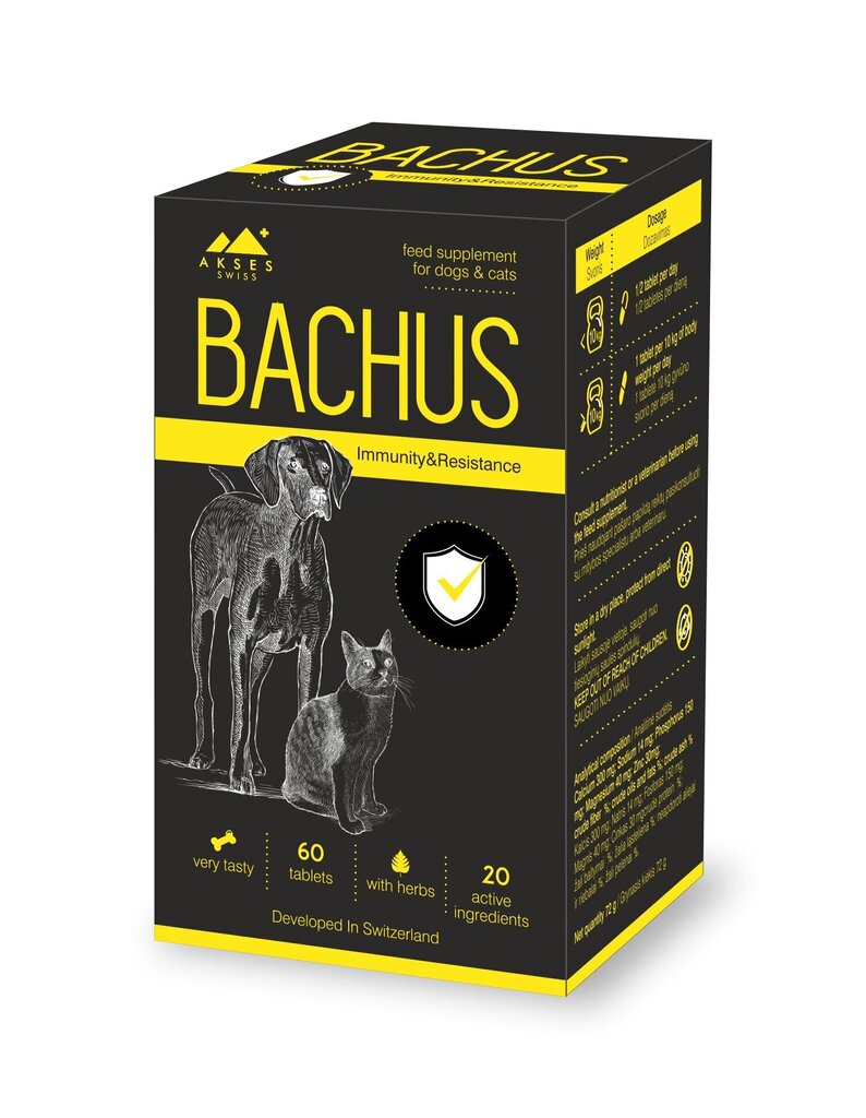 Toidulisand Bachus Immunity&Resistance, 60 tabletti hind ja info | Toidulisandid ja parasiitide vastased tooted | kaup24.ee