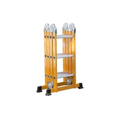 Multifunktsionaalne redel 4 x 3 astet Orange Color hind ja info | Redelid | kaup24.ee