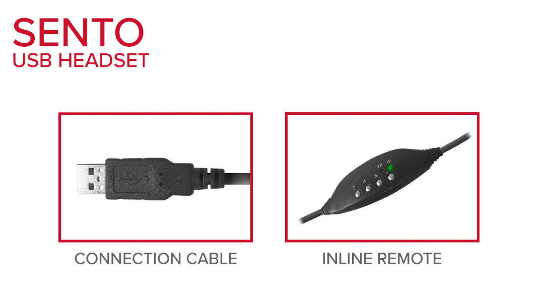Speedlink kõrvaklapid + mikrofon Sento USB (SL-870100-BK) цена и информация | Kõrvaklapid | kaup24.ee