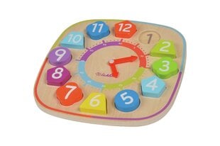 Деревянные часы Eichhorn цена и информация | Игрушки для малышей | kaup24.ee