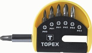 Комплект насадок TOPEX с Philips магнитным держателем, 7 шт. цена и информация | Механические инструменты | kaup24.ee