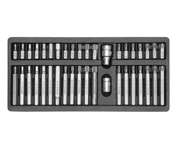 Otsikute komplekt Hex, Torx, Spline Yato, 40tk цена и информация | Käsitööriistad | kaup24.ee