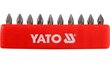 Kruvikeeraja otsikute komplekt Yato PH1x25mm 1/4", 10tk hind ja info | Käsitööriistad | kaup24.ee