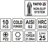 Otsikute komplekt Yato PZ2x25mm 1/4", 10tk цена и информация | Käsitööriistad | kaup24.ee