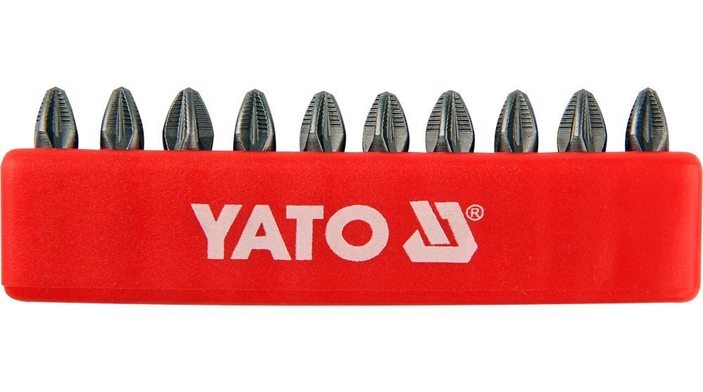 Otsikute komplekt Yato PZ2x25mm 1/4", 10tk цена и информация | Käsitööriistad | kaup24.ee