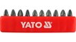 Otsikute komplekt Yato PZ2x25mm 1/4", 10tk цена и информация | Käsitööriistad | kaup24.ee