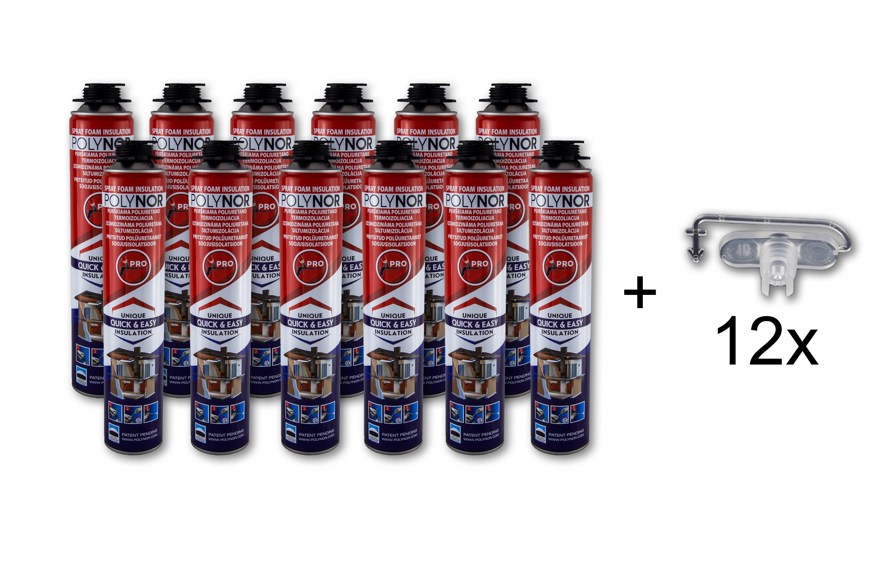 Spray soojusisolatsioon POLYNOR Pro,750 ml. (12 tk.) hind | kaup24.ee