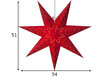 Täht Sensy 54cm, punane цена и информация | Jõulukaunistused | kaup24.ee