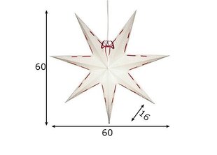 Täht Vira 60cm, valge hind ja info | Jõulukaunistused | kaup24.ee