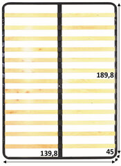 Дно кровати с металлической рамой, 7866, 160x200 см цена и информация | Решетки | kaup24.ee