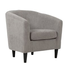 Кресло Home4You Wester, 76x68,5xH74 см, серая ткань цена и информация | Кресла в гостиную | kaup24.ee