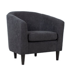 Кресло Home4You Wester, 76x68,5xH74 см, темно-серая ткань цена и информация | Кресла для отдыха | kaup24.ee