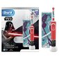 Braun Oral-B D100.413.2KX Star Wars el.hambahari lastele taimeriga + reisikarp цена и информация | Elektrilised hambaharjad | kaup24.ee