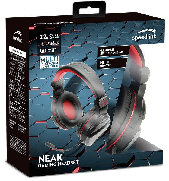 Speedlink kõrvaklapid + mikrofon Neak (SL-860009-BK) hind ja info | Kõrvaklapid | kaup24.ee