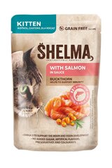 Shelma kassieine Kitten lõhefileed astelpajuga kastmes 28x85 g цена и информация | Кошачьи консервы | kaup24.ee