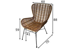 Söögitool Rattan, naturaalne hind ja info | Söögilaua toolid, köögitoolid | kaup24.ee