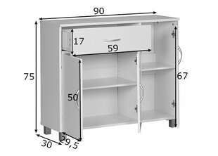 Комод Jarry, белый цена и информация | Комоды | kaup24.ee