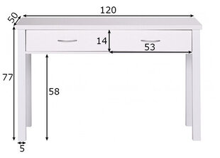 Компьютерный стол Sam, белый цена и информация | Компьютерные, письменные столы | kaup24.ee