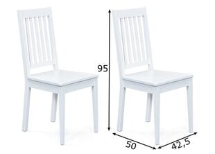 Toolide komplekt Westerland, 2 tk, valge hind ja info | Söögilaua toolid, köögitoolid | kaup24.ee