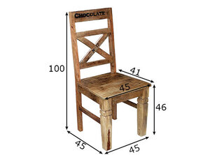 Söögitoolid Rustic, 2 tk, mangopuit hind ja info | Söögilaua toolid, köögitoolid | kaup24.ee