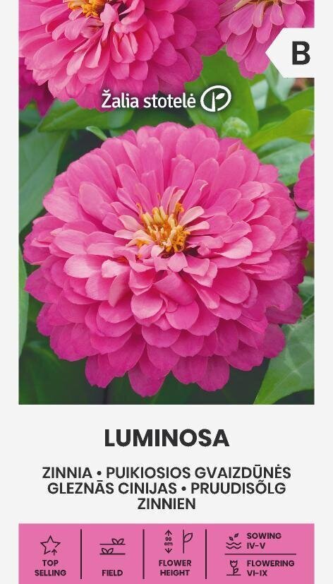 Tsinnia LUMINOSA hind ja info | Lilleseemned | kaup24.ee
