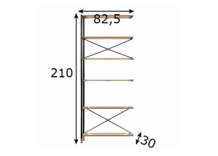 Гардеробная система/полка цена и информация | Стеллажи, полки | kaup24.ee