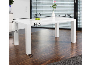 Oбеденный стол  200x100 см, белый цена и информация | Кухонные и обеденные столы | kaup24.ee