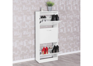 Шкаф для обуви Bella, белый цена и информация | Полки для обуви, банкетки | kaup24.ee