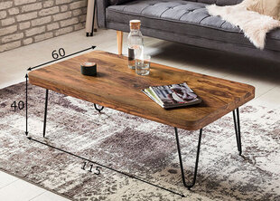 Кофейный столик Bagli, 30x41 см, коричневый/черный цена и информация | Журнальные столики | kaup24.ee