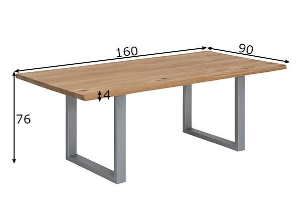 Söögilaud Tische 90x160 cm, tamm цена и информация | Köögi- ja söögilauad | kaup24.ee