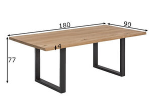 Söögilaud Tische 90x180 cm, antiikmust hind ja info | Köögi- ja söögilauad | kaup24.ee