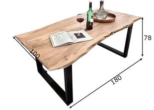 Oбеденный стол Tisch, 100x180 см, антично-черный цена и информация | Кухонные и обеденные столы | kaup24.ee