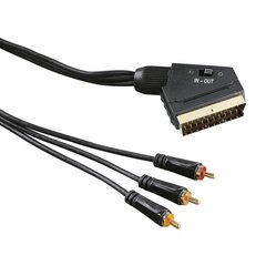 Juhe SCART - 3x RCA (A/V) Hama (1,5 m) цена и информация | Кабели и провода | kaup24.ee