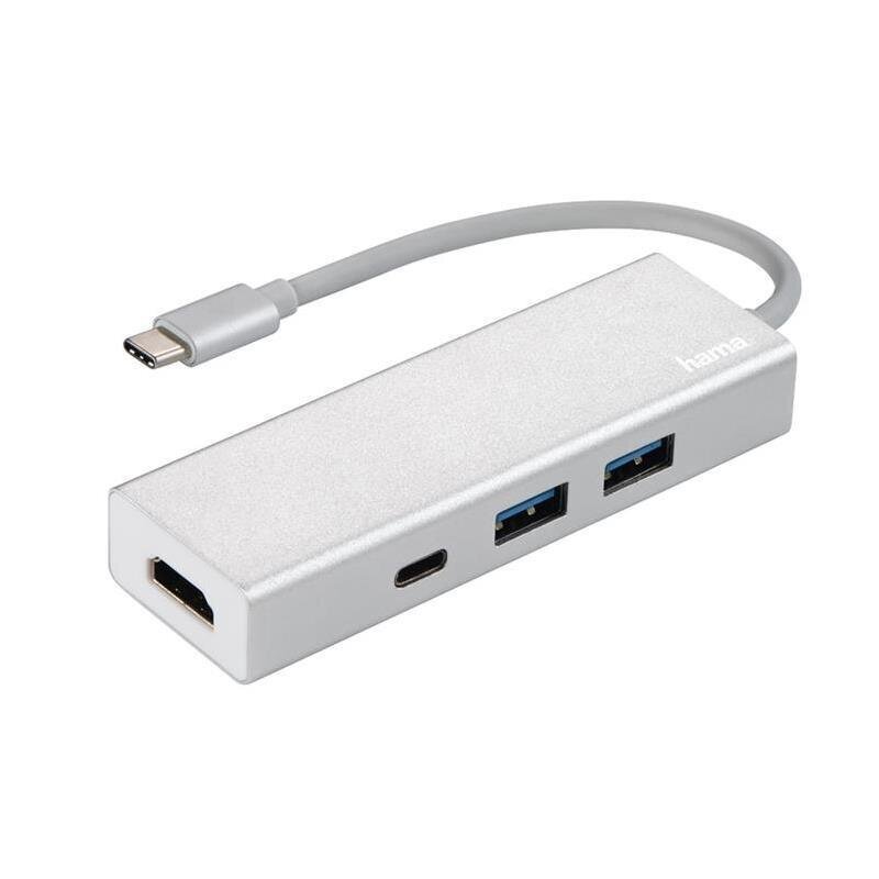 USB-C Hub Hama 2x USB 3.1, USB-C ja HDMI цена и информация | USB jagajad, adapterid | kaup24.ee