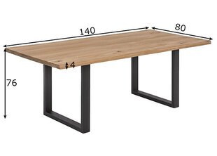 Oбеденный стол Tisch 80x140 см, дуб цена и информация | Кухонные и обеденные столы | kaup24.ee