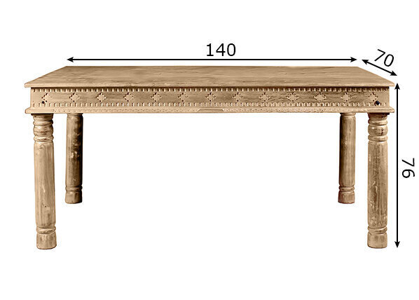 Söögilaud Lakadee, 140x70, mango hind ja info | Köögi- ja söögilauad | kaup24.ee